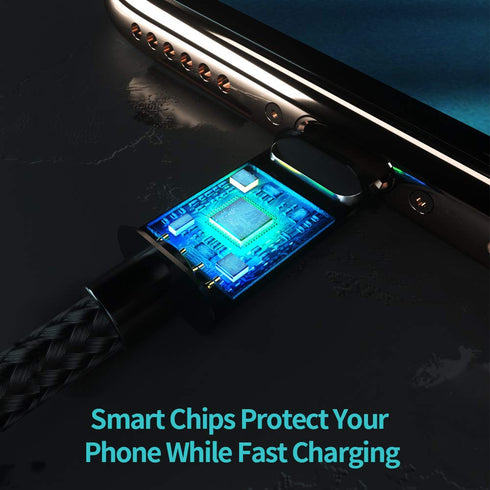 ROMOSS Multi Charger Cable 2-in-1 iPhone and Android USB C Charging Cable - CB219